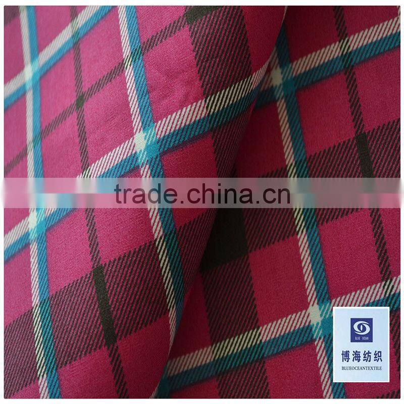 Scotland wind 100% cotton canvas fabric yarn dyed shirting fabric