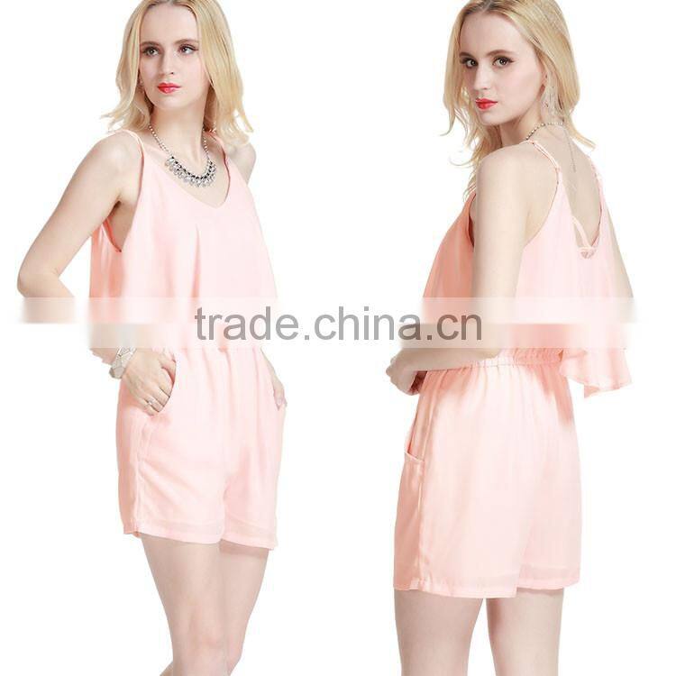2016 Fashion oem women dress one pieces chiffon sexy sundresses 2016