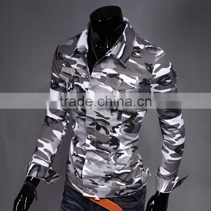 Nice fit camouflage clothing men shirt