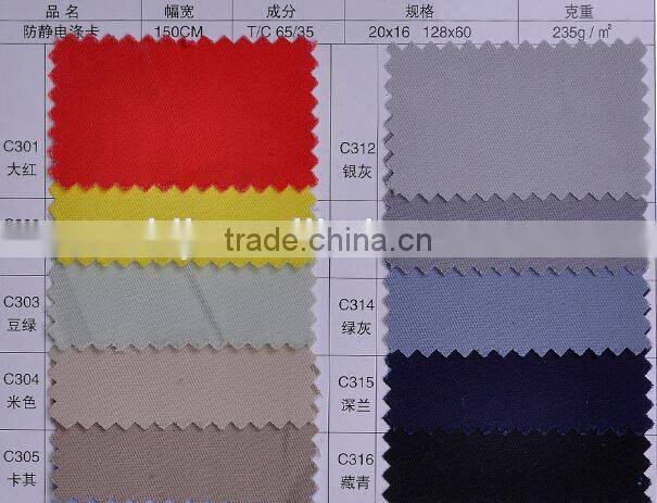 polyester antistatic fabric for Workwear
