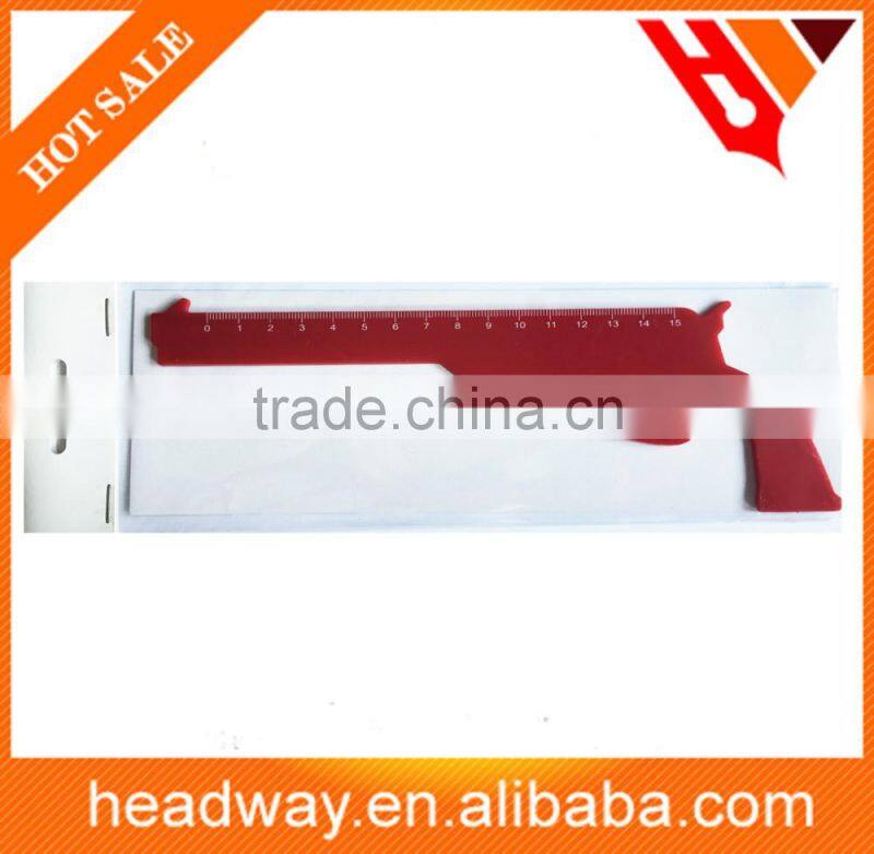top selling school and office stationery different shaped cartoon plastic ruler 15cm