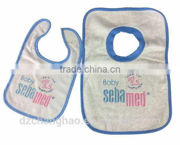 cheap cotton terry embroidery baby bib