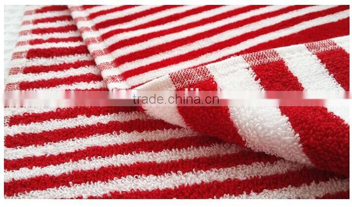 yarn dyed jacquard striped bath towels
