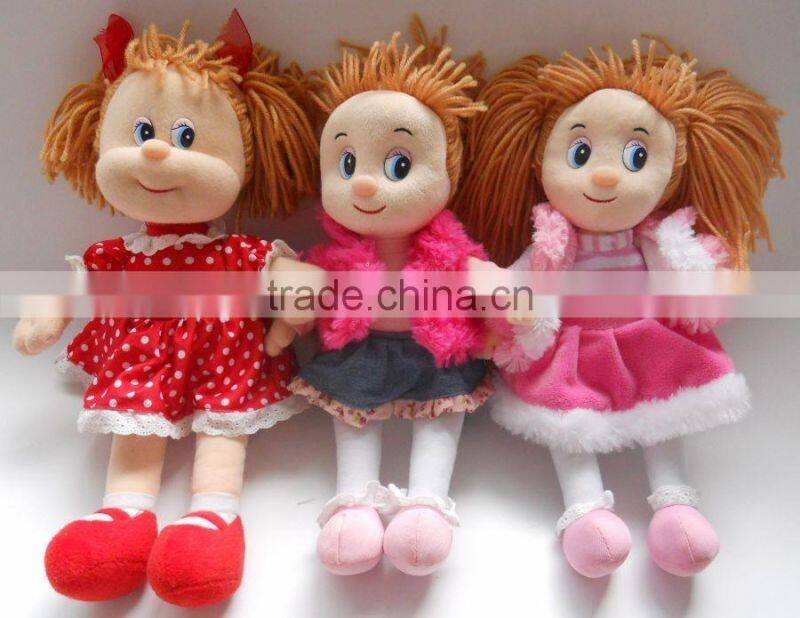 OEM 25cm realistic beautiful baby doll plush girl doll toys