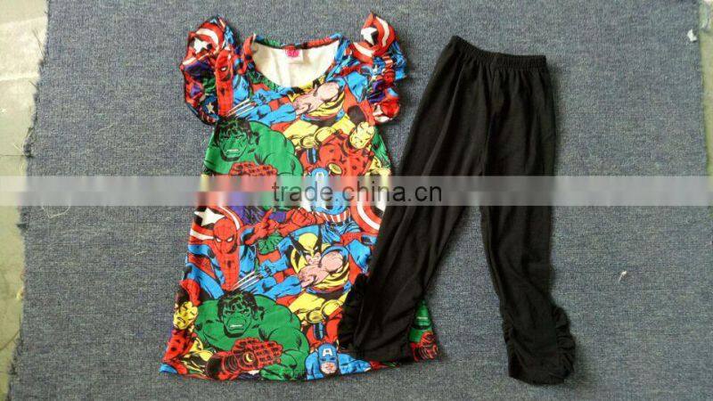 New Halloween Boutique Raglan Outfits Toddlers Girls Fall Ruffle Clothes Sets Girls Halloween Giggle Moon Remake Outfits