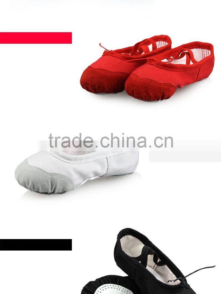 Standard Girls Baby Kids Ballet Slippers Wholesale Split Soft Sole Ballet Dance Shoe Red Black White Beige Pink