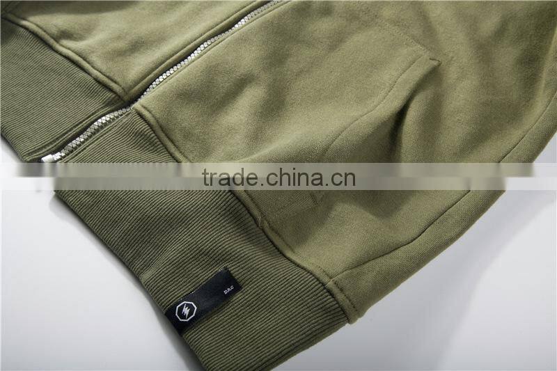 Wholesale zip up neck button hoodie manufacturer