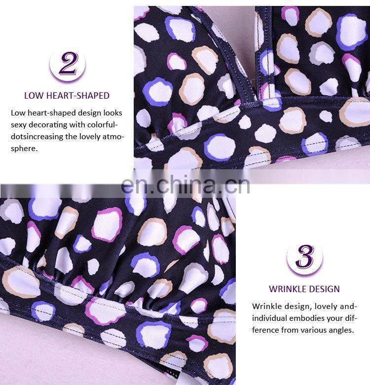 China Fashion Polyester Printed Cute Young Girl Bikini Kids Swimwear