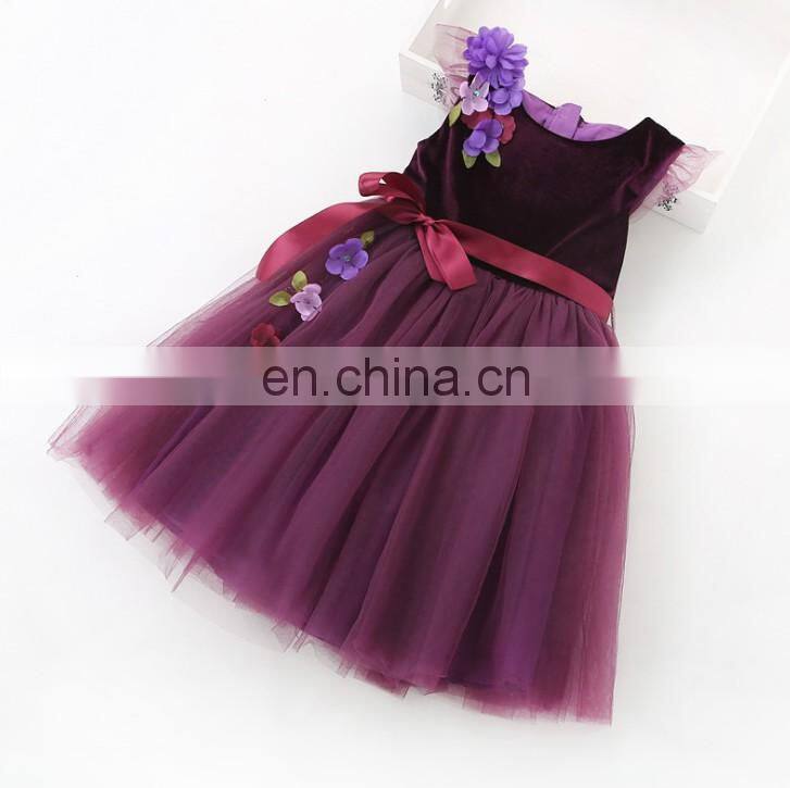 Burgundy Baby Girl Dress Tulle Petal Bow Slip Dress Holiday Outfit Princess Costume