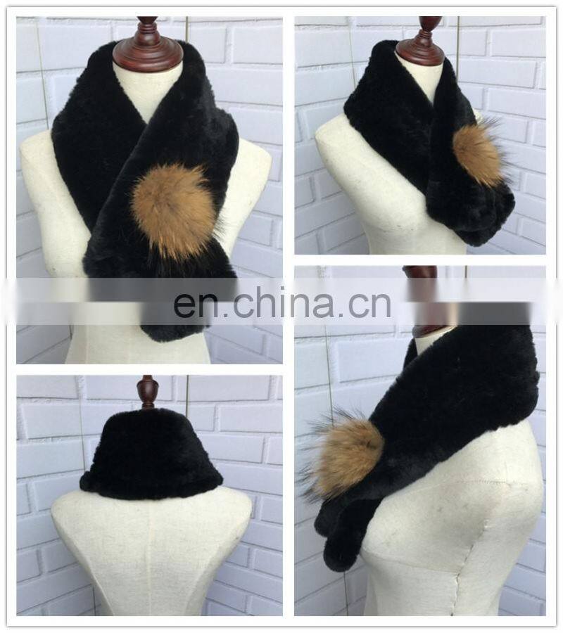 2016 Latest Design Woman Accessories Scarf / New Fashion Real Rabbit Fur Scarf / Ladies Lucury Scarf