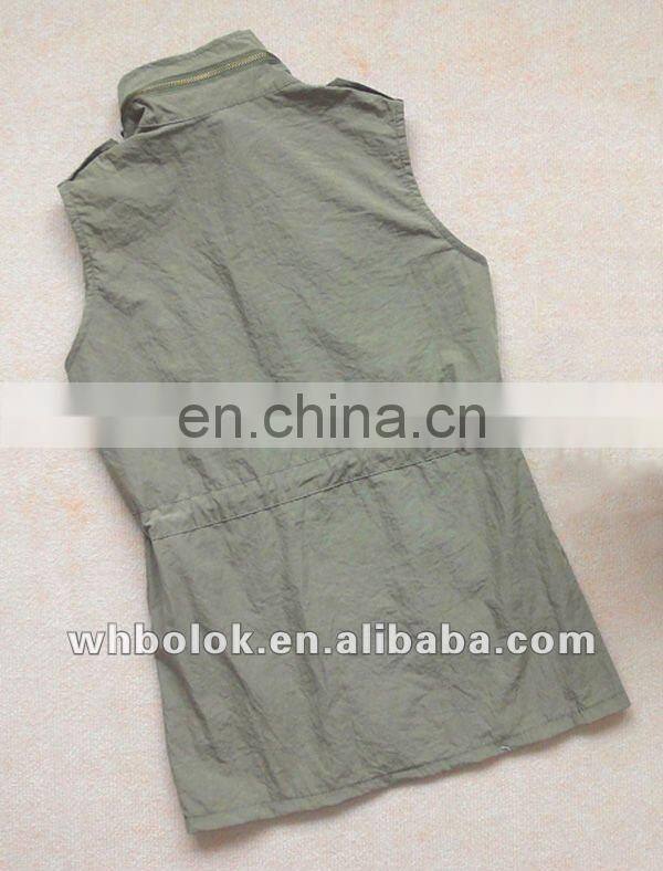 Womens fashionable cotton vest navy waistcoat