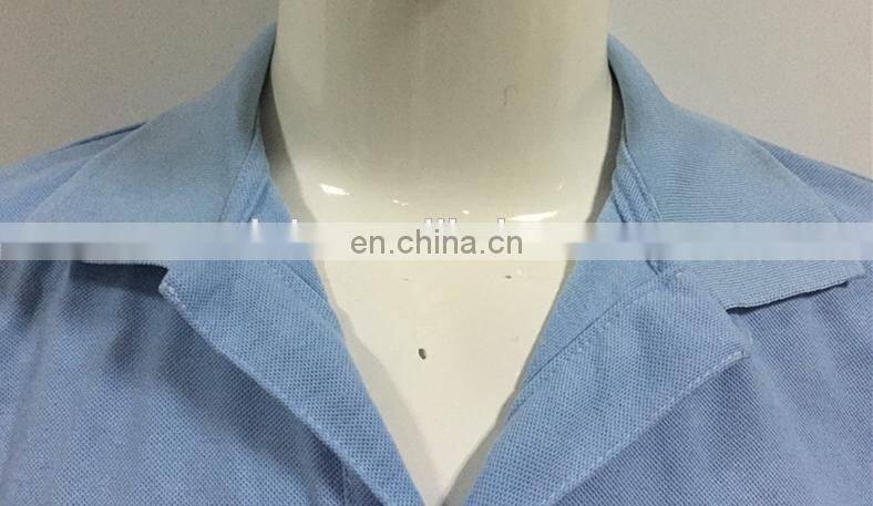 2016 Men's comfortable sky blue polo t-shirt with chest pocket,high work uniform from china