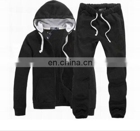 China Supplier 2016 Custom Hoodie Plus Thick Velvet Sports Men Suit Sweater+Pants (3 colors)