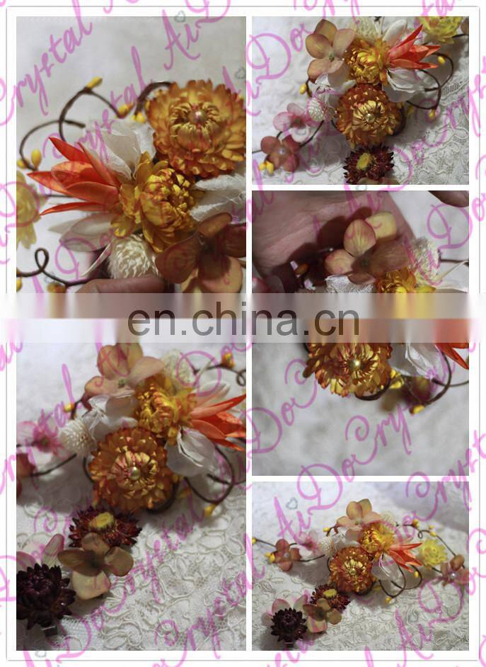 Aidocrystal wedding diamond headpiece,artificial bridal hair flower accessories for party