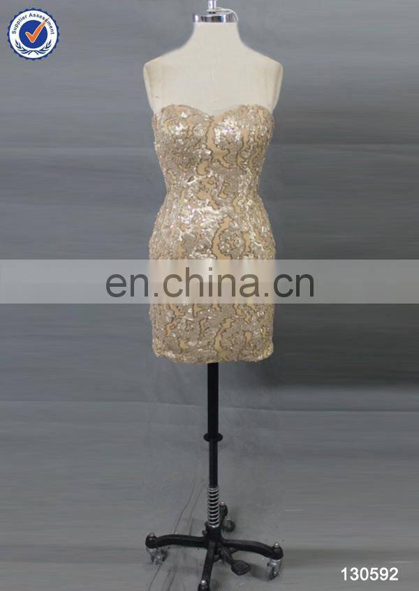 2014 Sexy shiny gold club dress for women