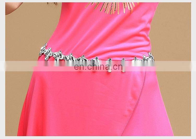 P-9090 wholesale diamond 115cm performance egypt bellydance hip chain accessory