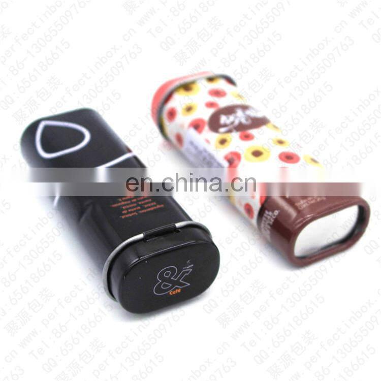 High quality small mint metal tin box can for candy packaging with hinged lid wholesale