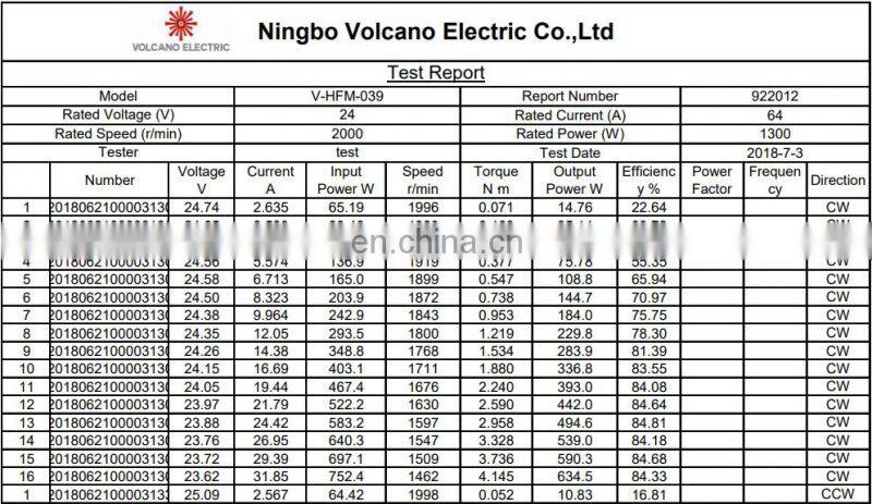 HFM039 24V 1300W 2000RPM 6.21Nm 63.73Amp B3 B14 B34 B5 Controller BLDC Brushless DC Motor for vacuum pump