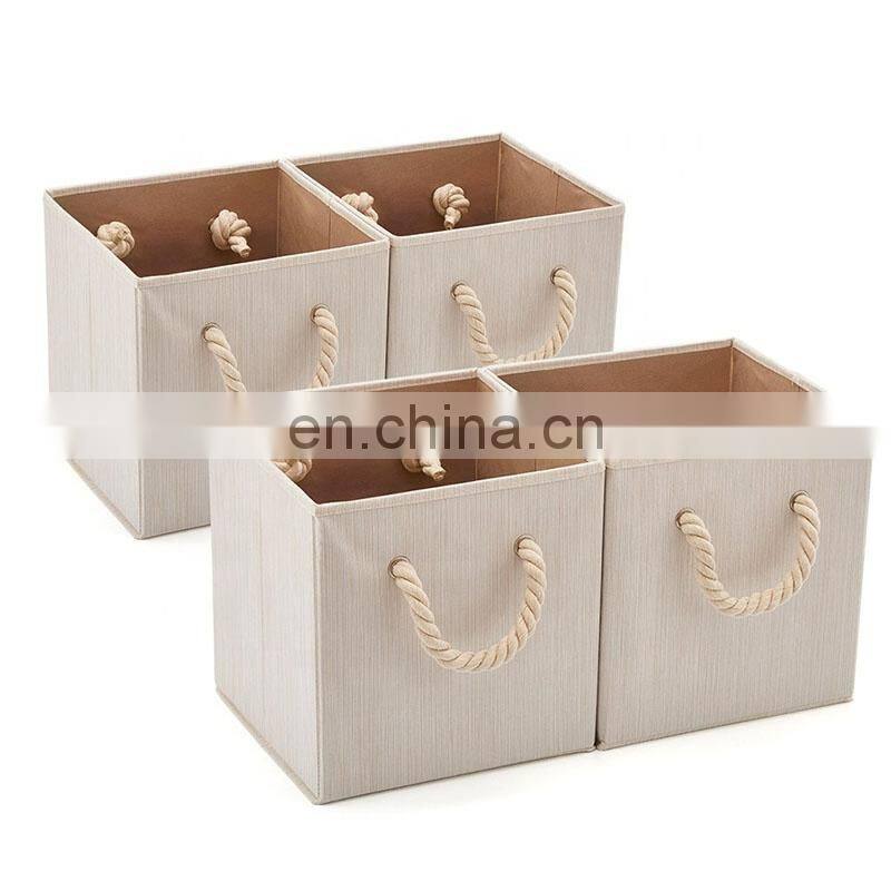 Useful collapsible toy boxes foldable storage bin folding nowoven storager box