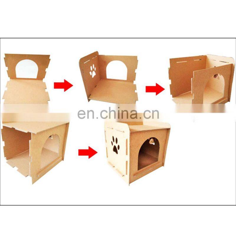 Wholesale Eco Friendly Large Removable Big Indoor Cardboard Cat Bed House