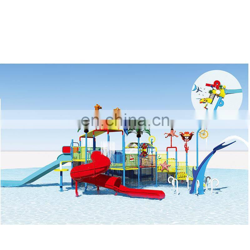 Kids and adults large fiberglass water playground water park Interactive entertainment recreation facility water house
