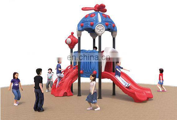 Kids outdoor playground plastic slide funny playground slide combination