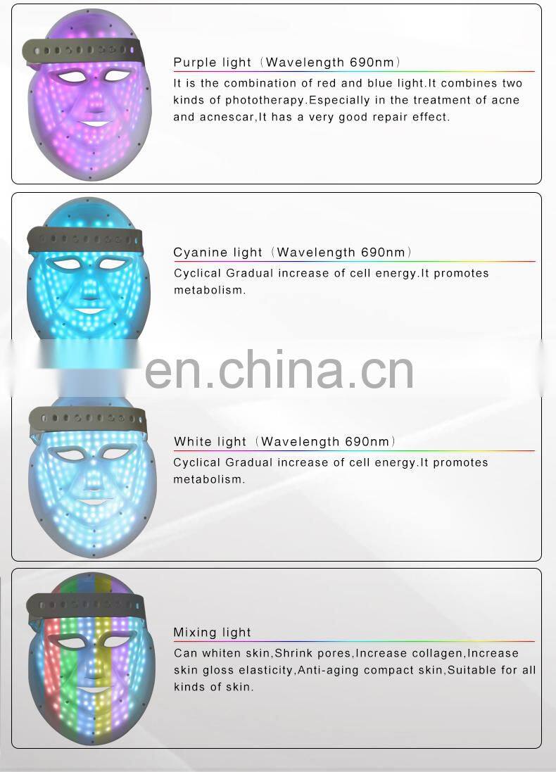 newest 7 colors facial mask with LED light Beauty Anti Aging Device