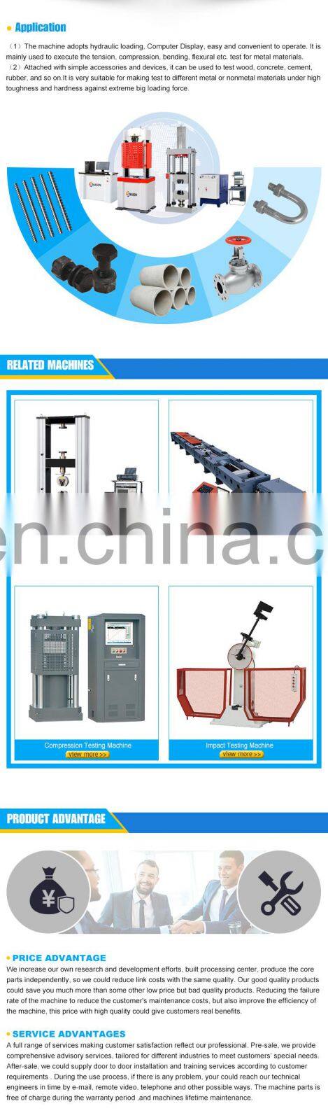WEW-2000H 2000KN Computer Display Hydraulic Universal Testing Machine from China Manufacture