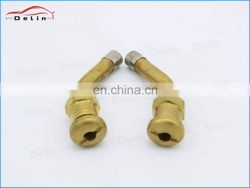 DeLin truck single bend tyre valve tractor brass factory seal clamp-in tyre valve V3-20-1HX