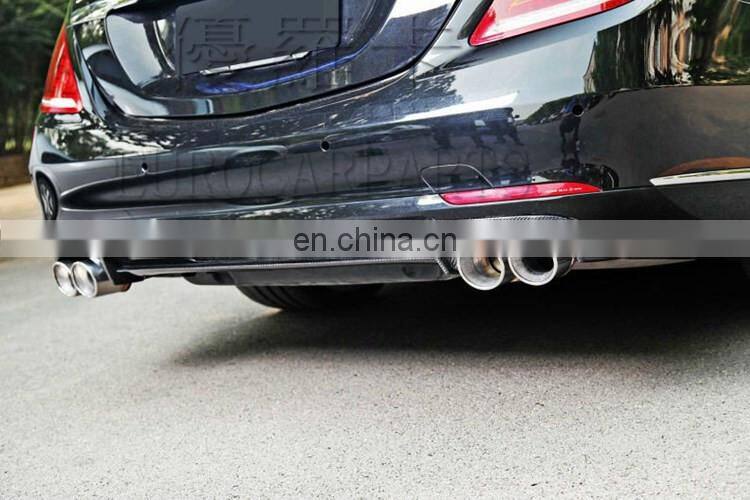 S-CLASS W222 S63 S65 B style carbon fiber rear diffuser with exhaust tips