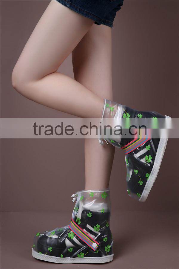 PVC Material black rain shoe cover,rain boot