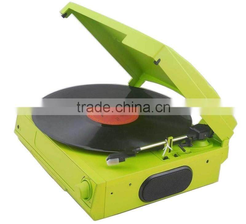Retro Turntable&Vinyl Record&Audio Record Player with 3 Speed LP/Built-in SPK