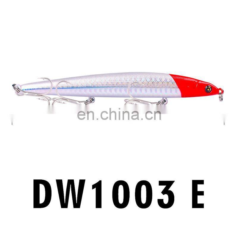 12.8cm sea fishing lure bait plastic hard bionic bait 21.5g lure 6 color poppa pencil lure topwater