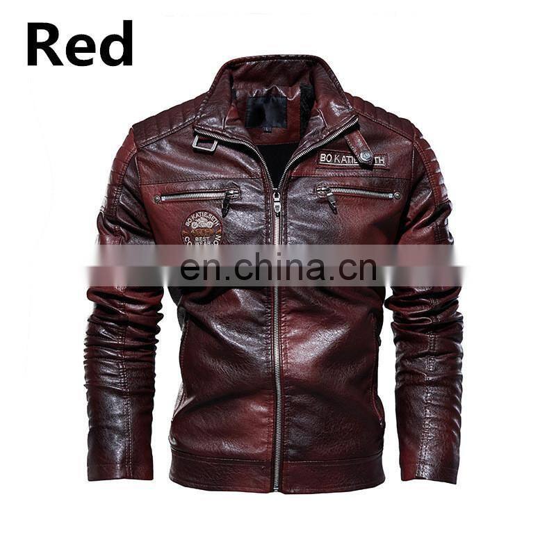 Manufacturer wholesale New men's large size bomber jacket personalized motorcycle jacket S-5XL