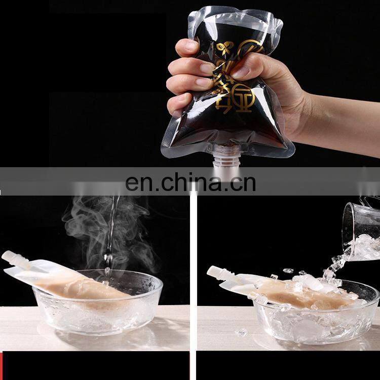 OEM baby food grade packaging reusable spout top stand up pouch with flat bottom
