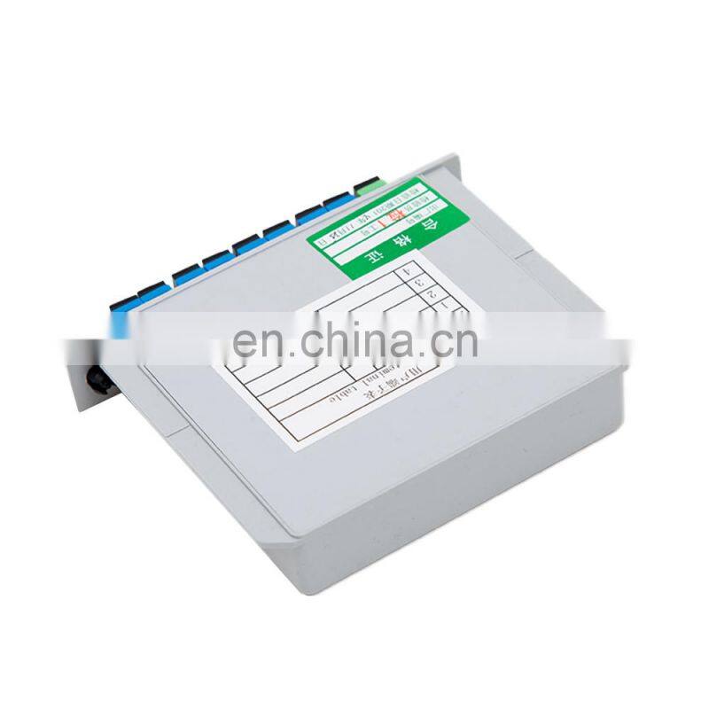 MT-1081-8 Fully Stocked 1*8 Type Fiber Optic Cassette Box Type PLC Splitter With SC UPC Adaptor