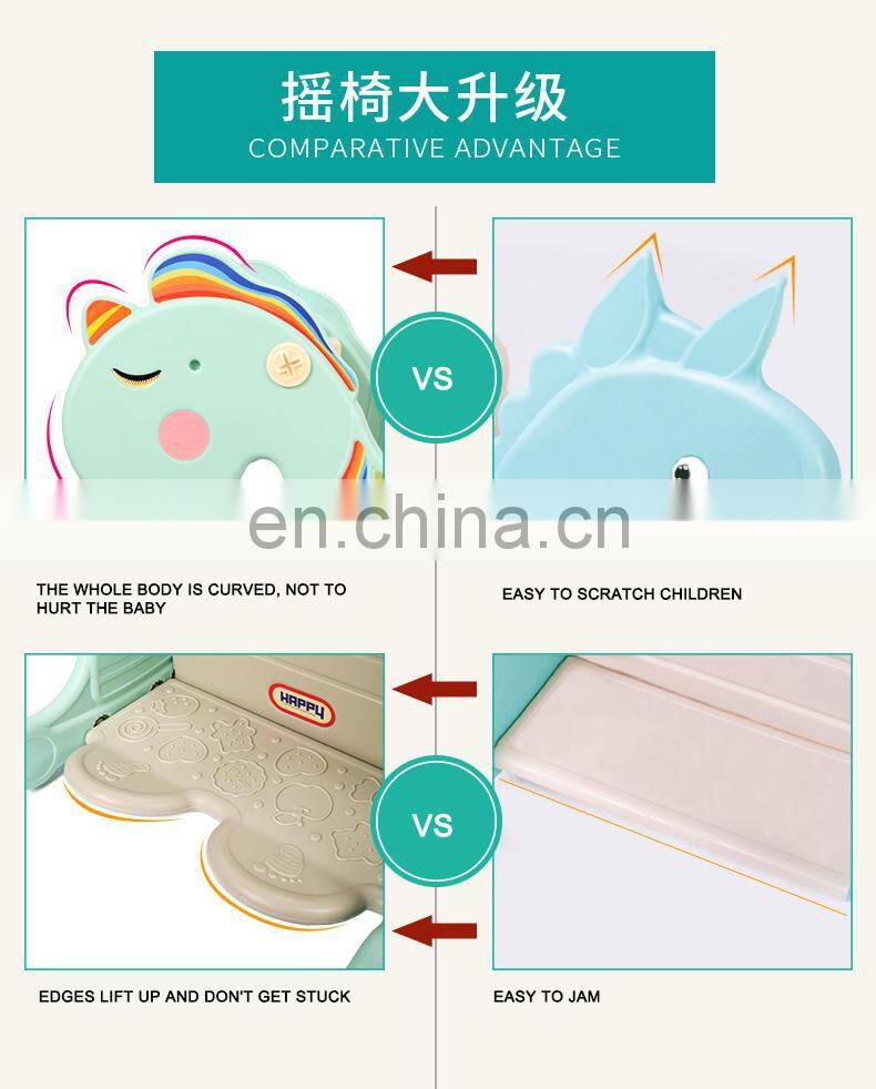 Cheap baby musical toddler walker kids games children plastic unicorn ride on rocking horse for sale