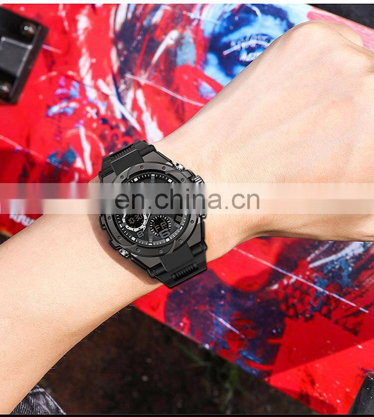 Sanda 6008 Relogio Masculino Sport Men's Watches Luminous Waterproof Analogue Digital Watches Men'S