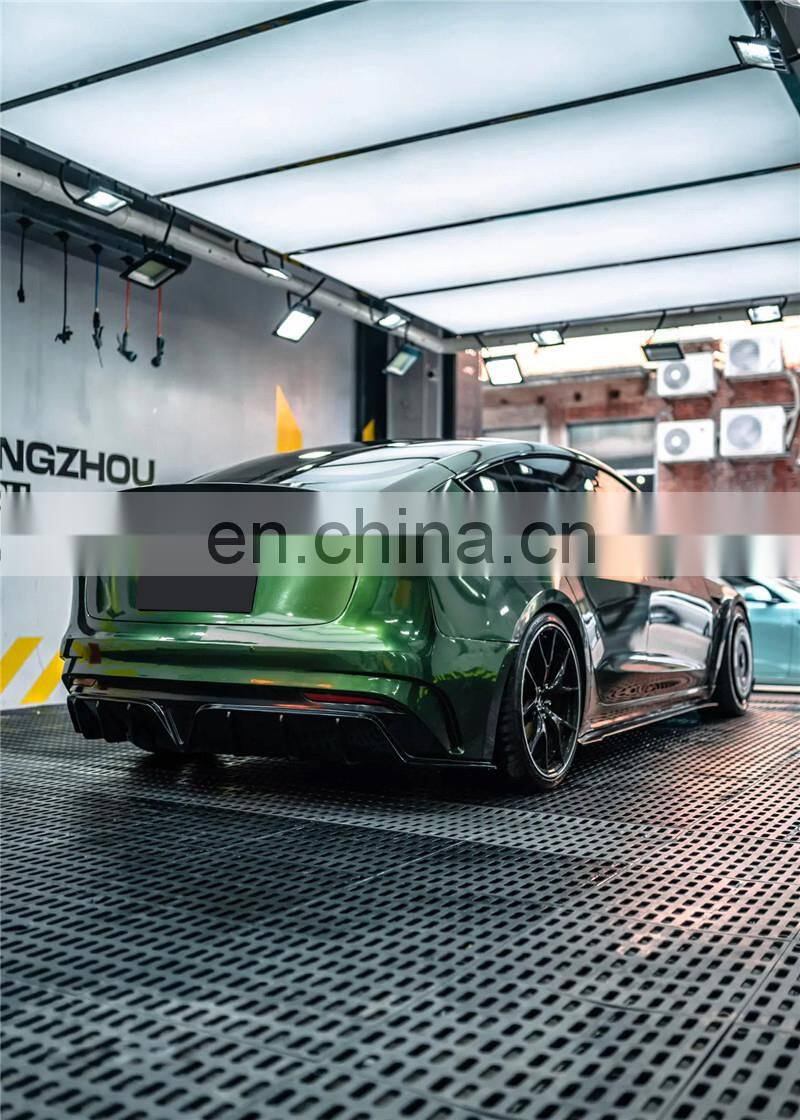 Runde Top Quality For Tesla Model 3 Upgrade ACP Style Half Carbon Fiber Body Kit Front Bumper Rear Bumper And Hood