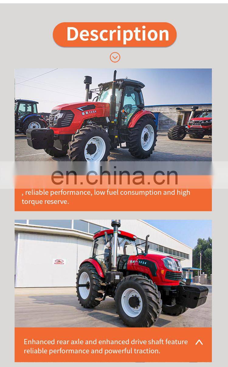 Cheap price new 180HP Farming tractor with front end loader and backhoe for sale