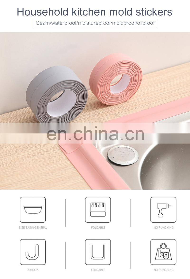 Bathroom Kitchen Accessories Shower Bath Sealing Strip Tape Caulk Strip Self Adhesive Waterproof Wall Sticker Sink Edge Tape