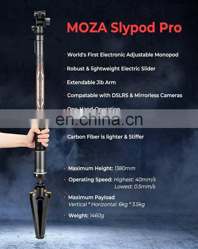 MOZA Slypod Pro Motorized 3-In-1 Monopod Tripod Slider for DSLR Camera Gimbal Stabilizer