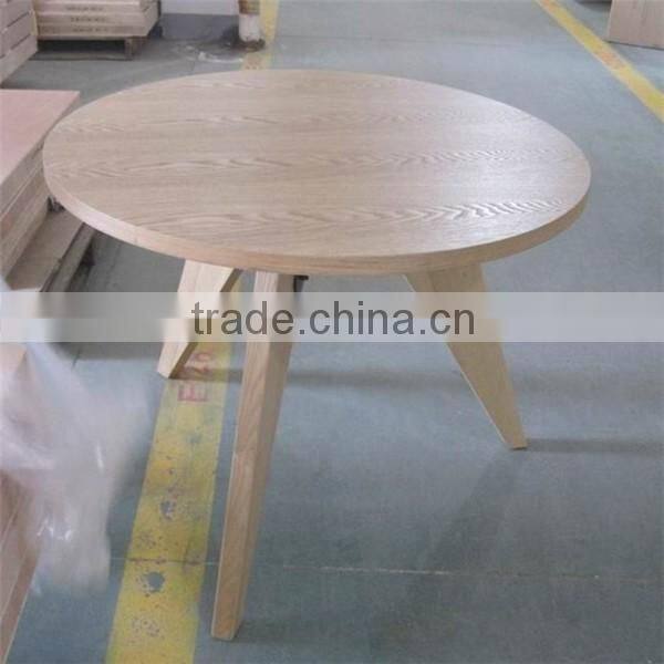 Jean Prouve round 80cm wood dining table