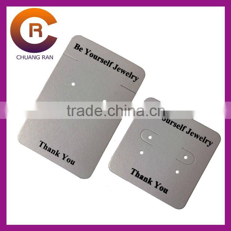 Silver hot stamping hole punched cardboard hangtag