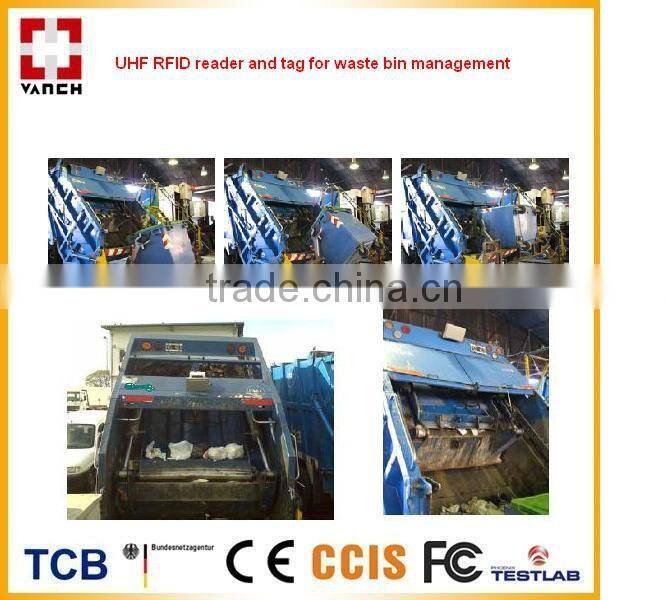 passive RFID waste bin management system/UHF RFID Rubbish bin location system