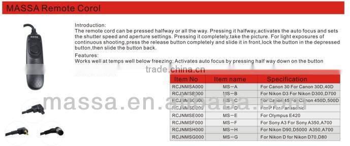 Camera Mechanical Thread shutter Line Cable Release