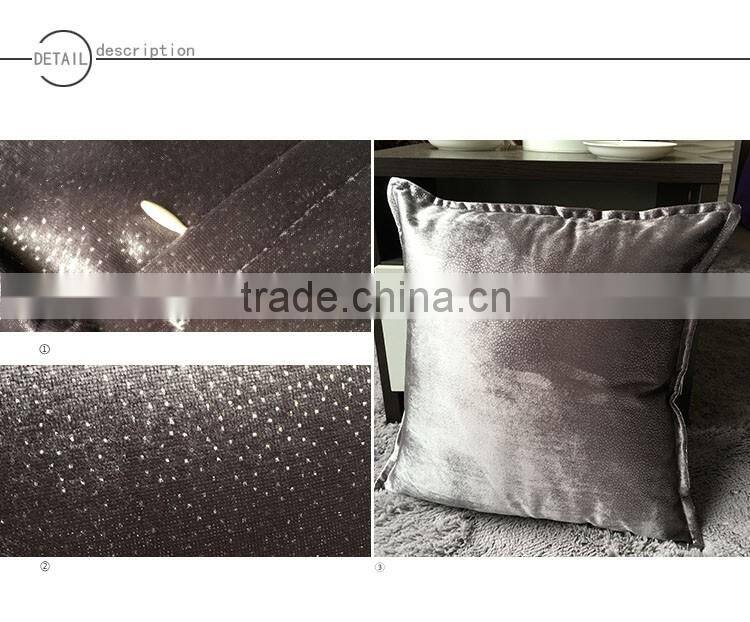 velvet pillow with flange dot foil print