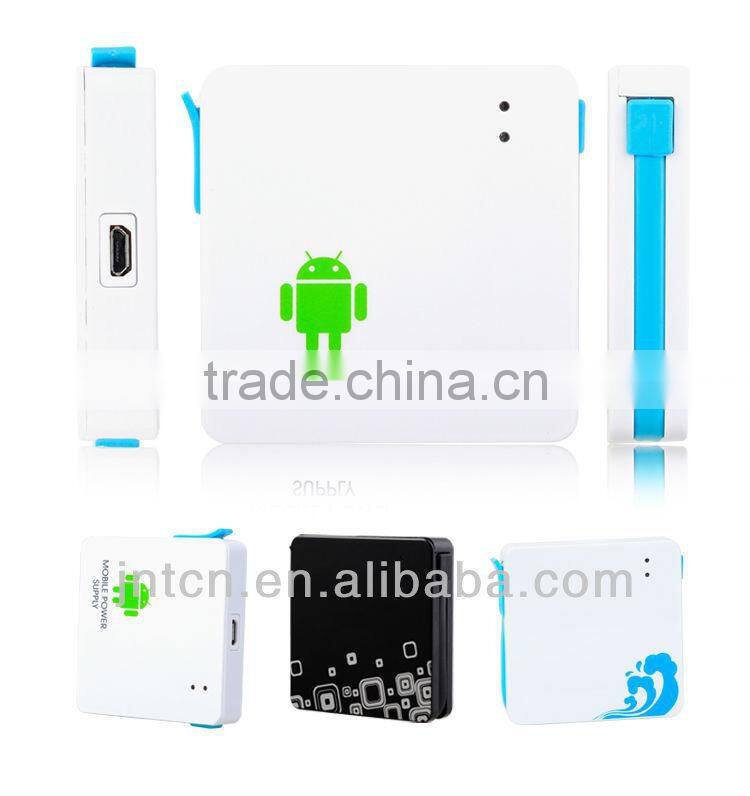 Promotion gift 5v mobile phone travel charger with CE&ROHS, with build in cable OEM is available