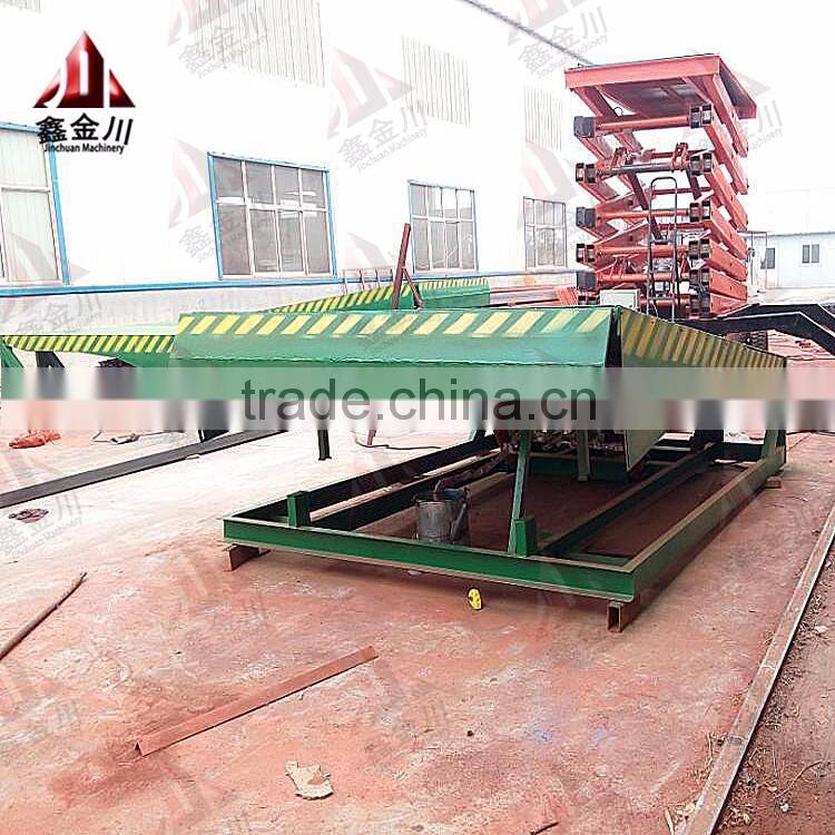 Adjustable stationary container large warehouse ramp stationary adjustment height truck loading ramp