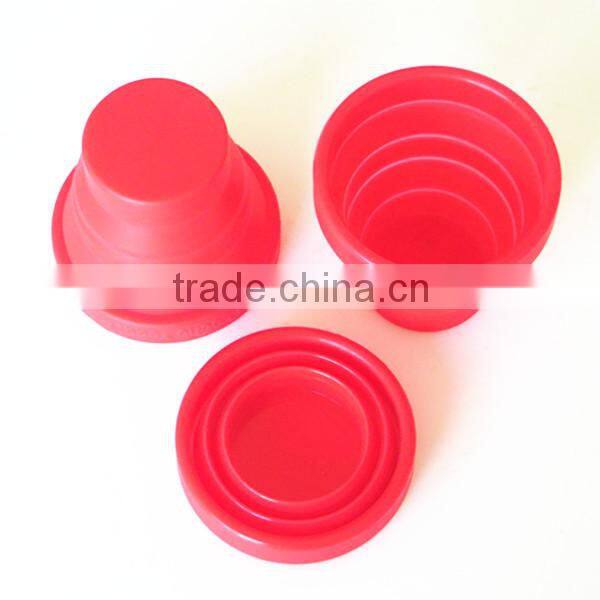 new design folded silicone rubber drinking cup customized